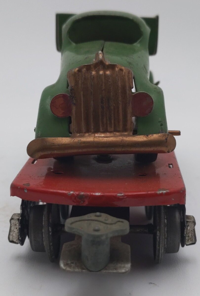 Marx 562 Vintage O Gauge  Flatcar w/ Green Dump Truck VG