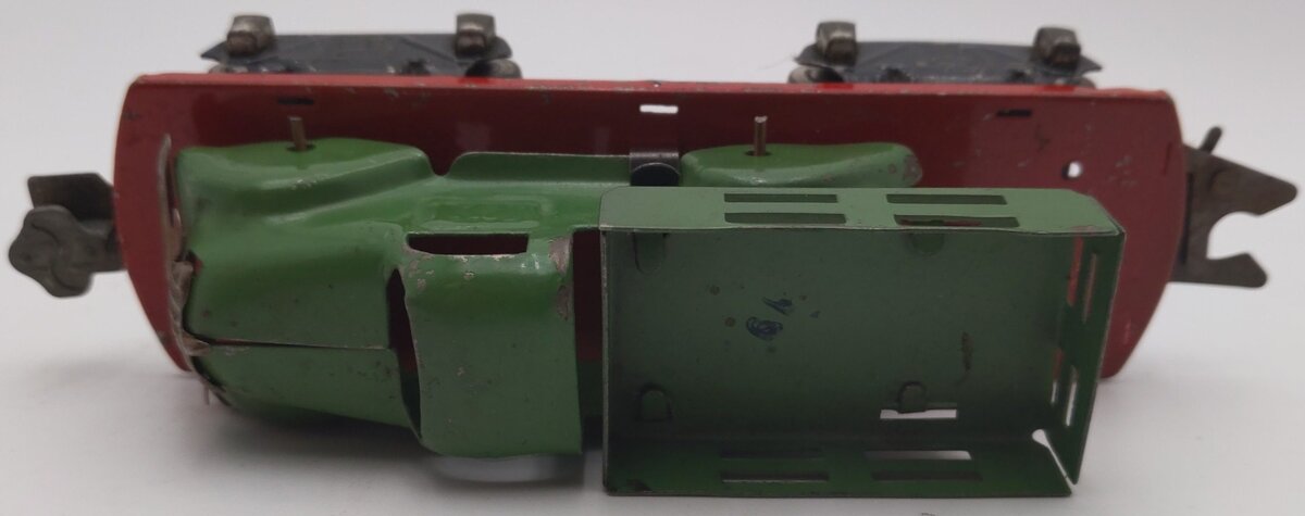 Marx 562 Vintage O Gauge  Flatcar w/ Green Dump Truck VG