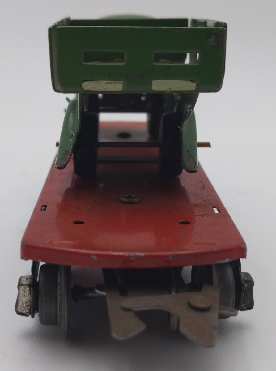 Marx 562 Vintage O Gauge  Flatcar w/ Green Dump Truck VG