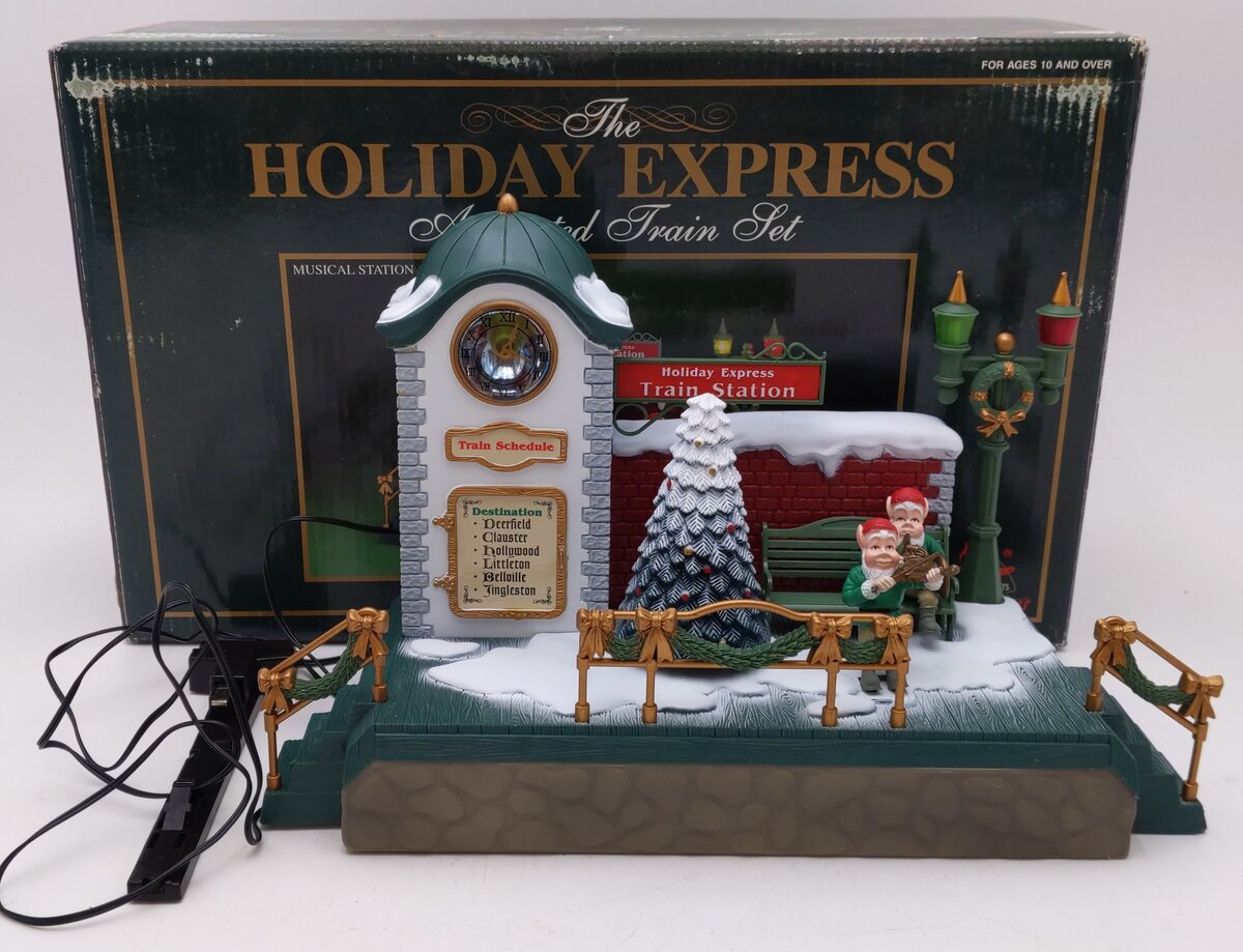 New Bright 384-10 G Scale Musical Holiday Express Train Station EX/Box