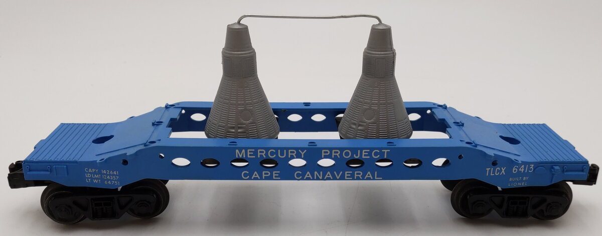Lionel 6413 Vintage O Gauge Blue Mercury Capsule Car VG