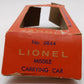 Lionel 6844 Vintage O Black Flatcar with 6 Small White Missiles VG/Box