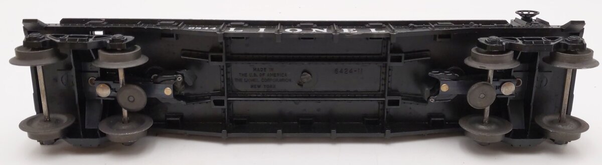 Lionel 6844 Vintage O Black Flatcar with 6 Small White Missiles VG/Box