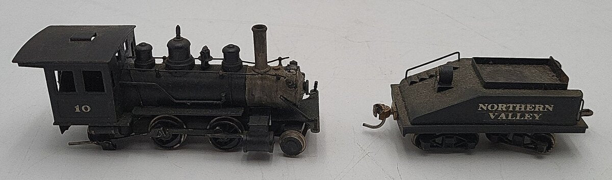 HO Scale BRASS Custom Painted Northern Valley 2-4-2 Steam Locomotive & Tender