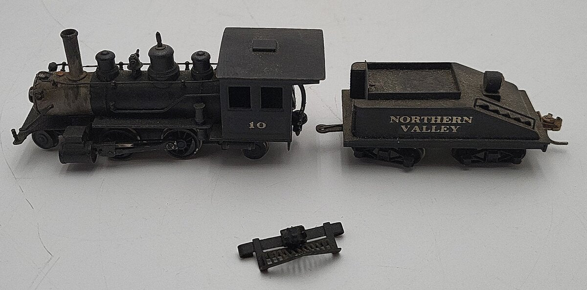 HO Scale BRASS Custom Painted Northern Valley 2-4-2 Steam Locomotive & Tender