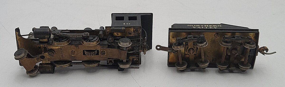 HO Scale BRASS Custom Painted Northern Valley 2-4-2 Steam Locomotive & Tender
