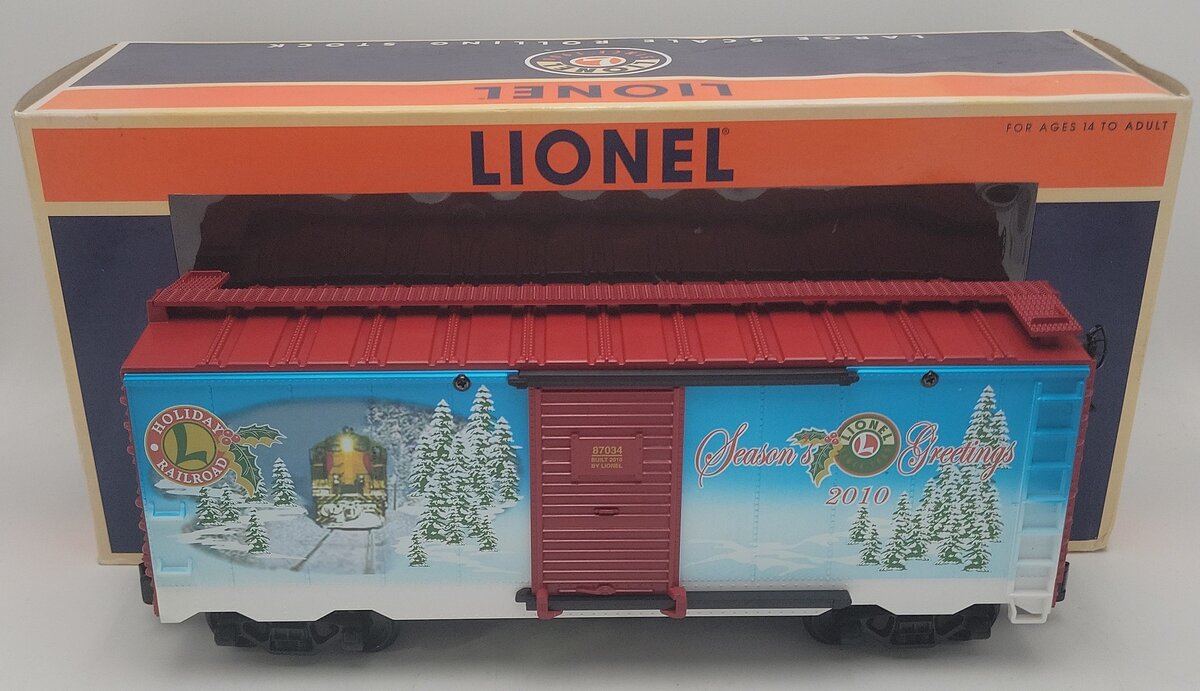 Lionel 8-87034 G Scale 2010 Holiday Boxcar EX/Box