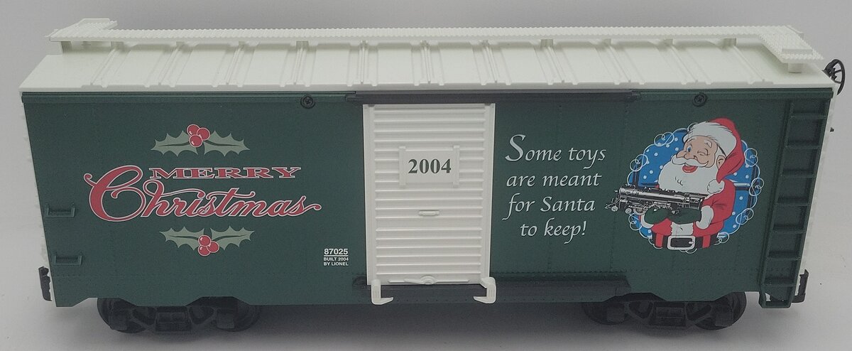 Lionel 8-87025 G Scale 2004 Christmas Boxcar EX/Box