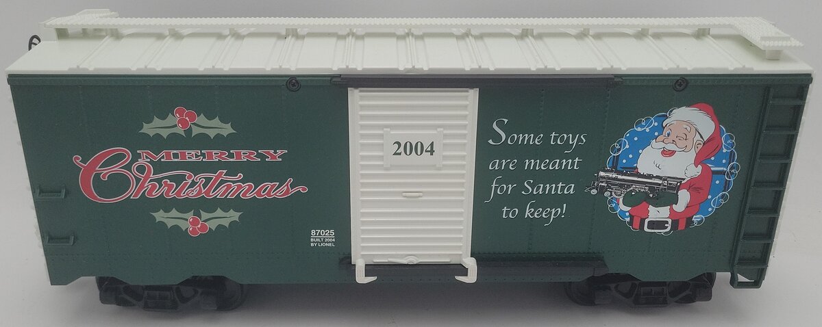 Lionel 8-87025 G Scale 2004 Christmas Boxcar EX/Box