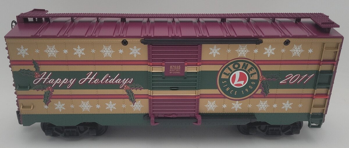 Lionel 8-87035 G Scale 2011 Happy Holidays Boxcar EX/Box