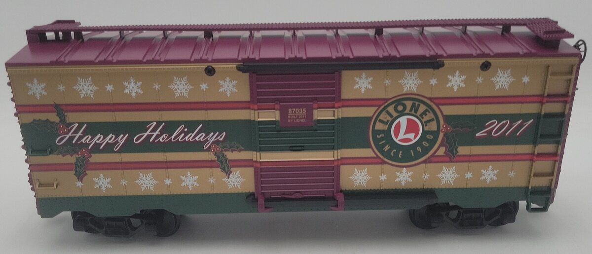 Lionel 8-87035 G Scale 2011 Happy Holidays Boxcar EX/Box