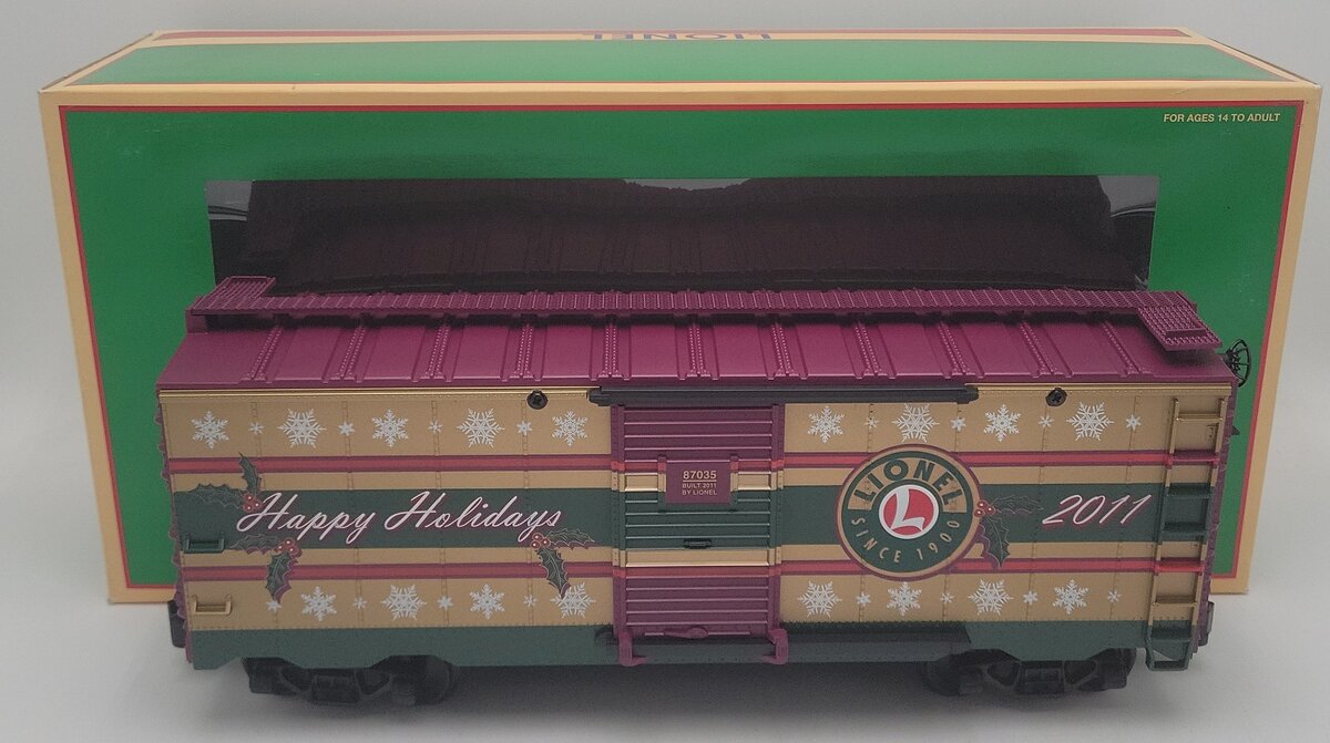 Lionel 8-87035 G Scale 2011 Happy Holidays Boxcar EX/Box