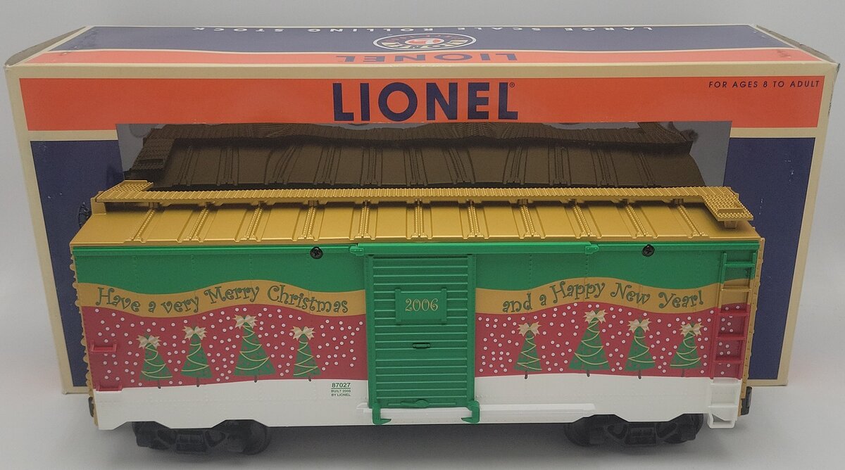 Lionel 8-87027 G Scale 2006 Christmas Boxcar EX/Box