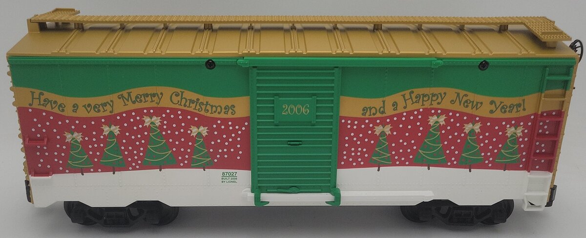 Lionel 8-87027 G Scale 2006 Christmas Boxcar EX/Box