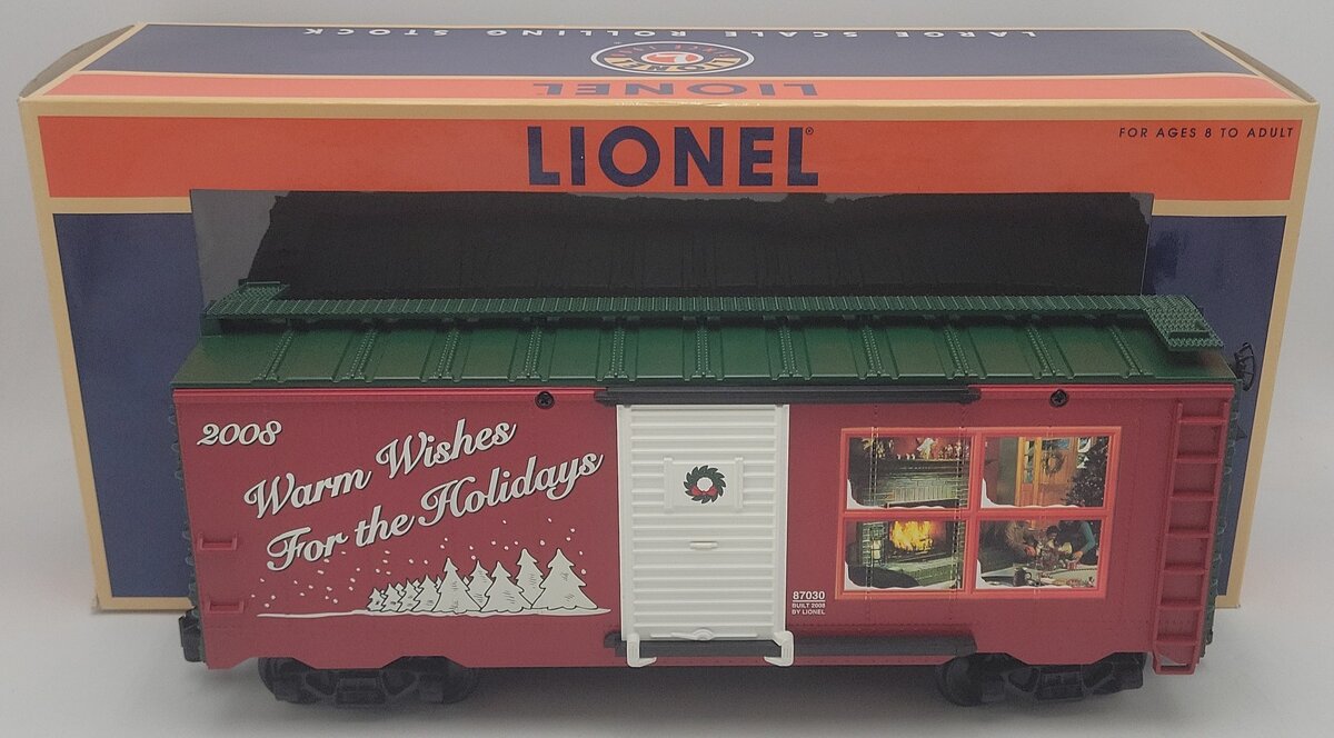 Lionel 8-87030 G Scale 2008 Christmas Boxcar EX/Box