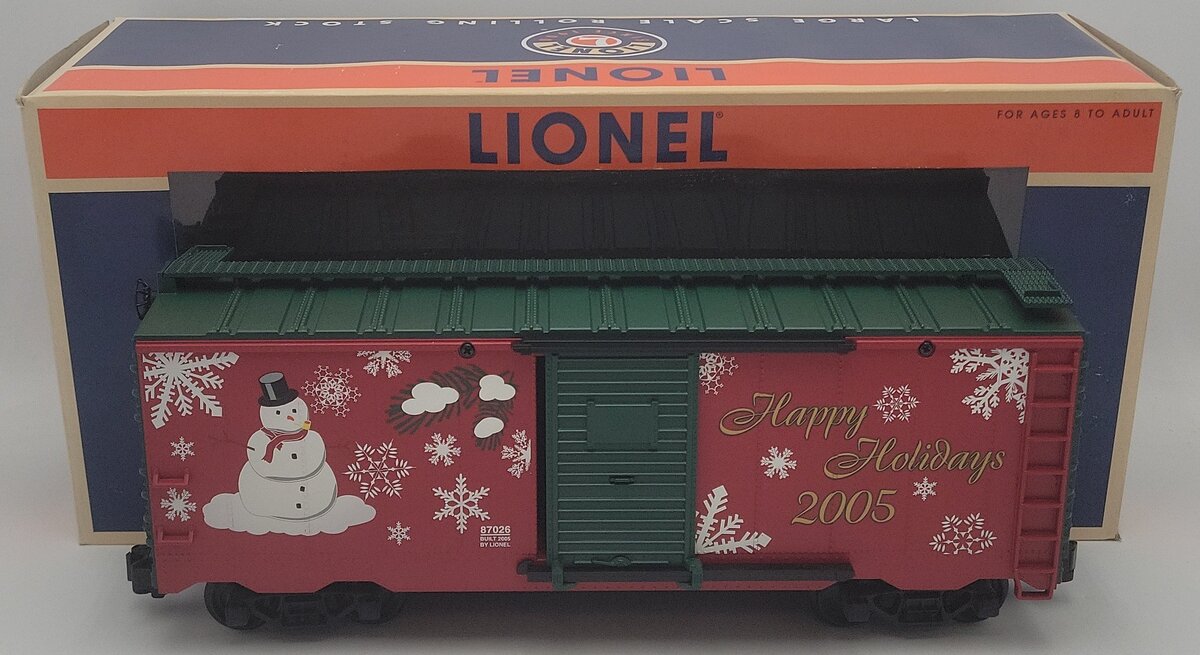 Lionel 8-87026 G Scale 2005 Christmas Boxcar EX/Box