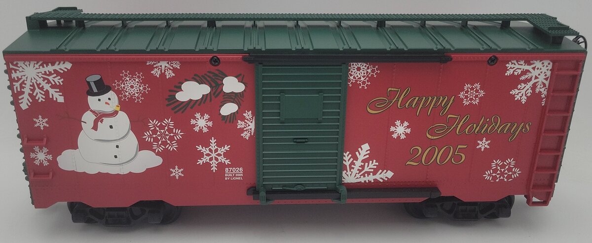 Lionel 8-87026 G Scale 2005 Christmas Boxcar EX/Box