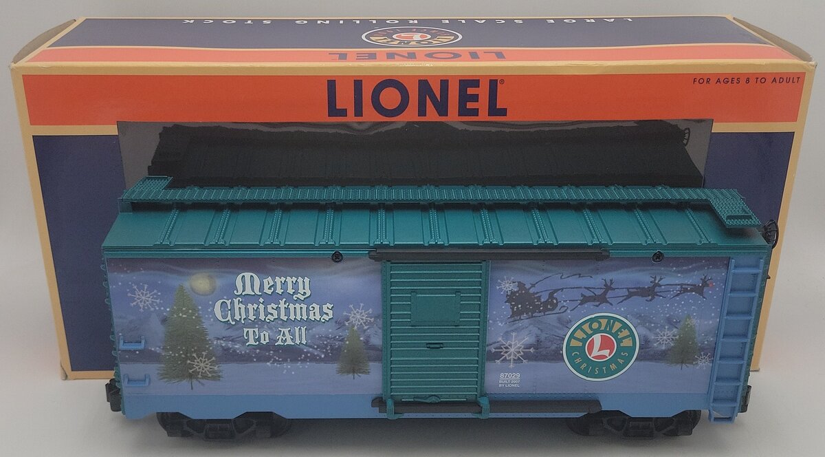Lionel 8-87029 G Scale 2007 Christmas Boxcar EX/Box