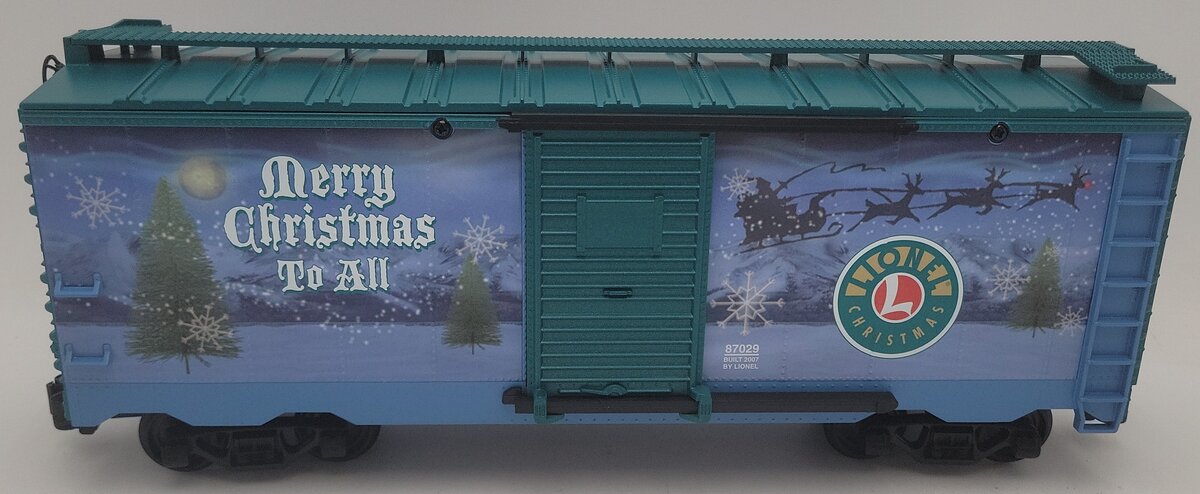 Lionel 8-87029 G Scale 2007 Christmas Boxcar EX/Box