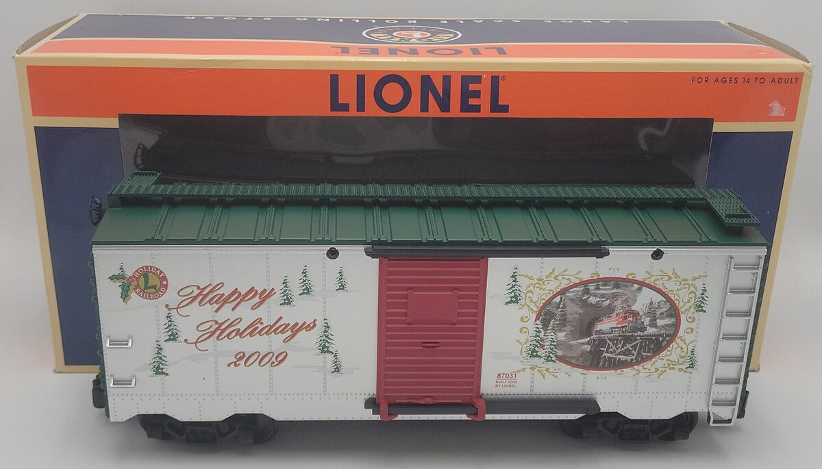 Lionel 8-87031 G Scale 2009 Christmas Boxcar EX/Box