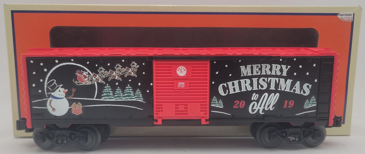 Lionel 1928490 O Gauge 2019 Christmas Boxcar EX/Box