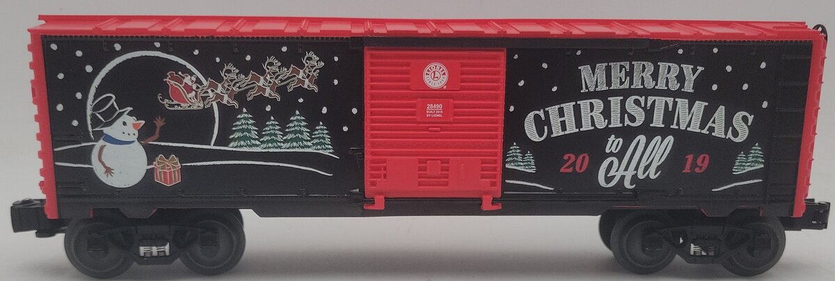 Lionel 1928490 O Gauge 2019 Christmas Boxcar EX/Box