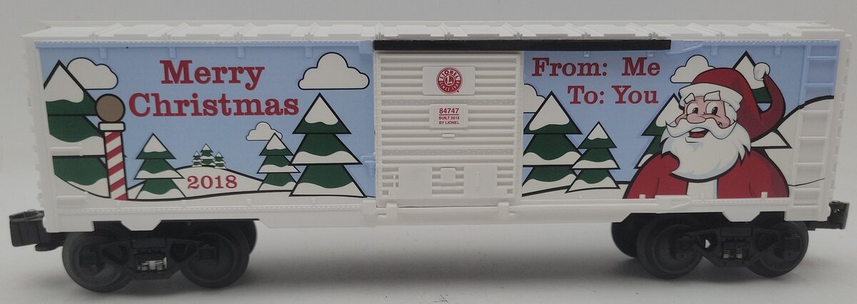 Lionel 6-84747 O Gauge 2018 Christmas Boxcar EX/Box