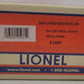 Lionel 6-25061 O Gauge 2008 Christmas Boxcar EX/Box
