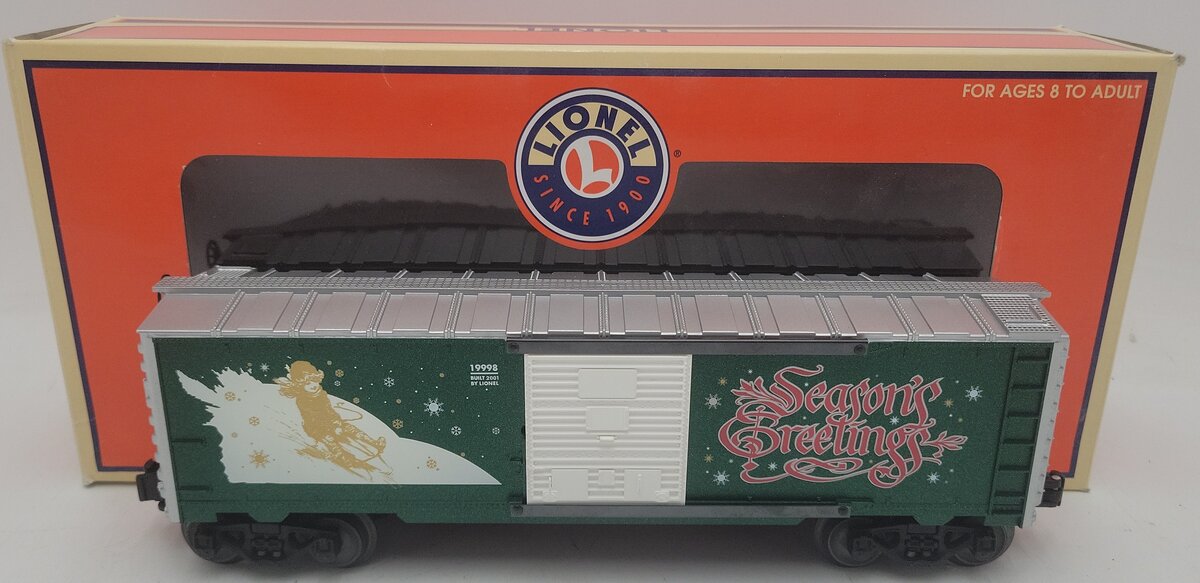 Lionel 6-19998 O Gauge 2001 Christmas "Season Greetings" Boxcar EX/Box