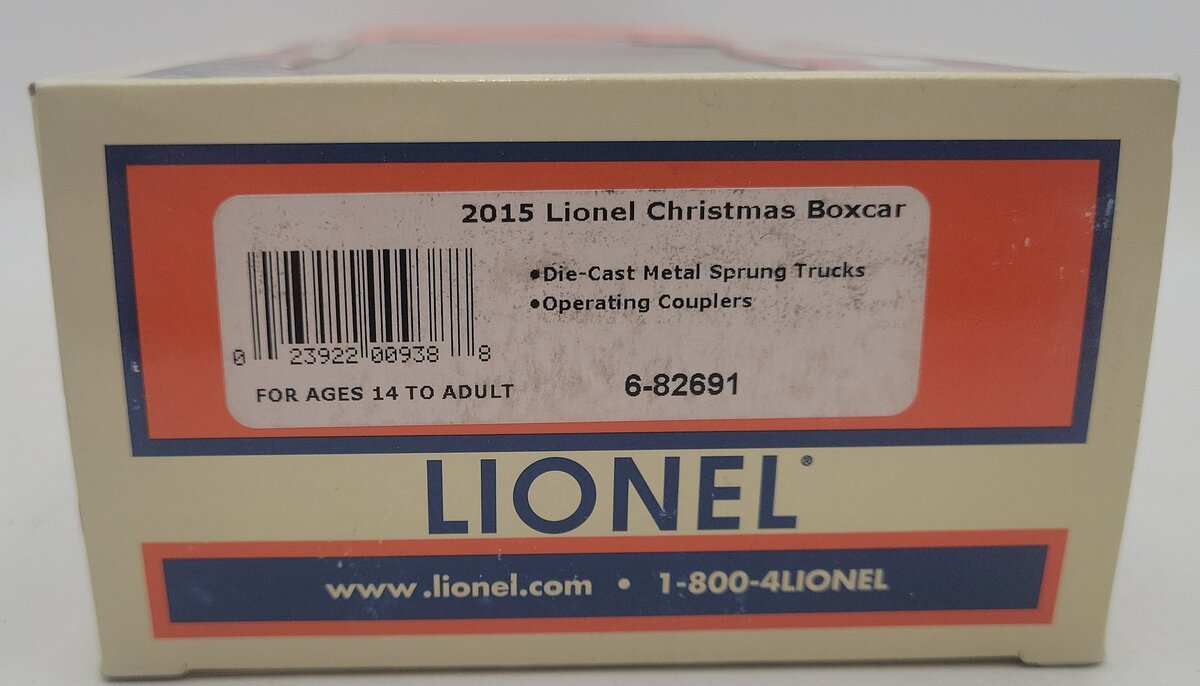 Lionel 6-82691 O Gauge 2015 Christmas Santa & Frosty Boxcar EX/Box