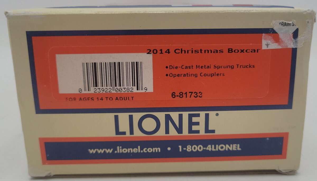 Lionel 6-81733 O Gauge Christmas 2014 Boxcar EX/Box
