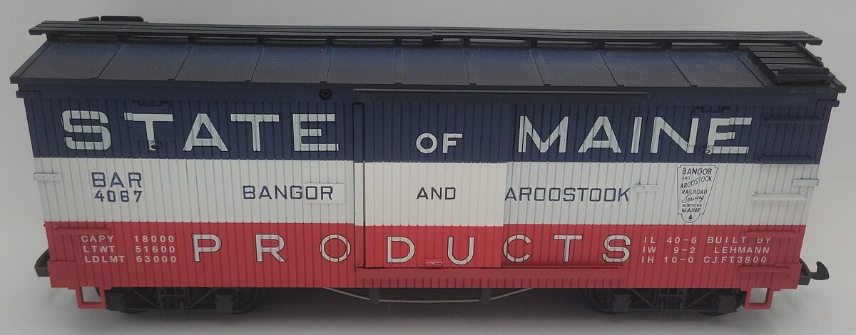 LGB 4067-K01 G Scale State of Maine Boxcar #4067 EX/Box