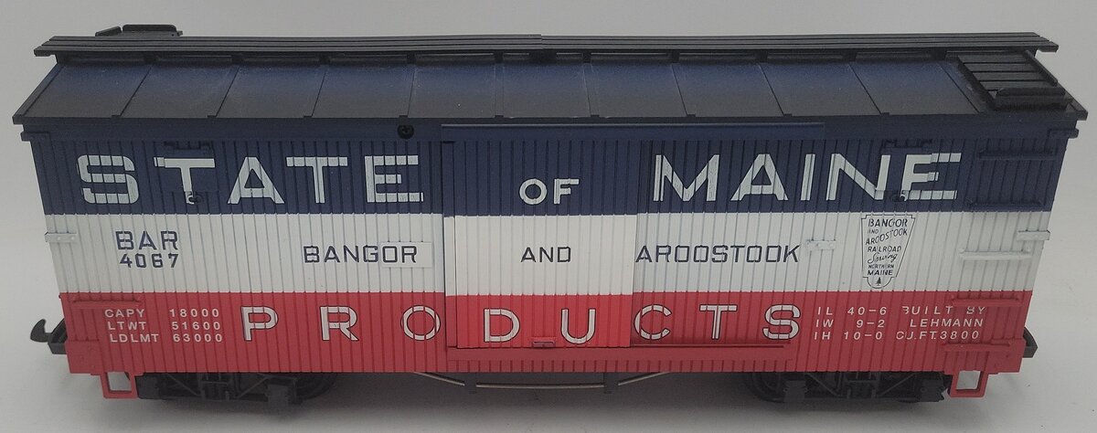 LGB 4067-K01 G Scale State of Maine Boxcar #4067 EX/Box