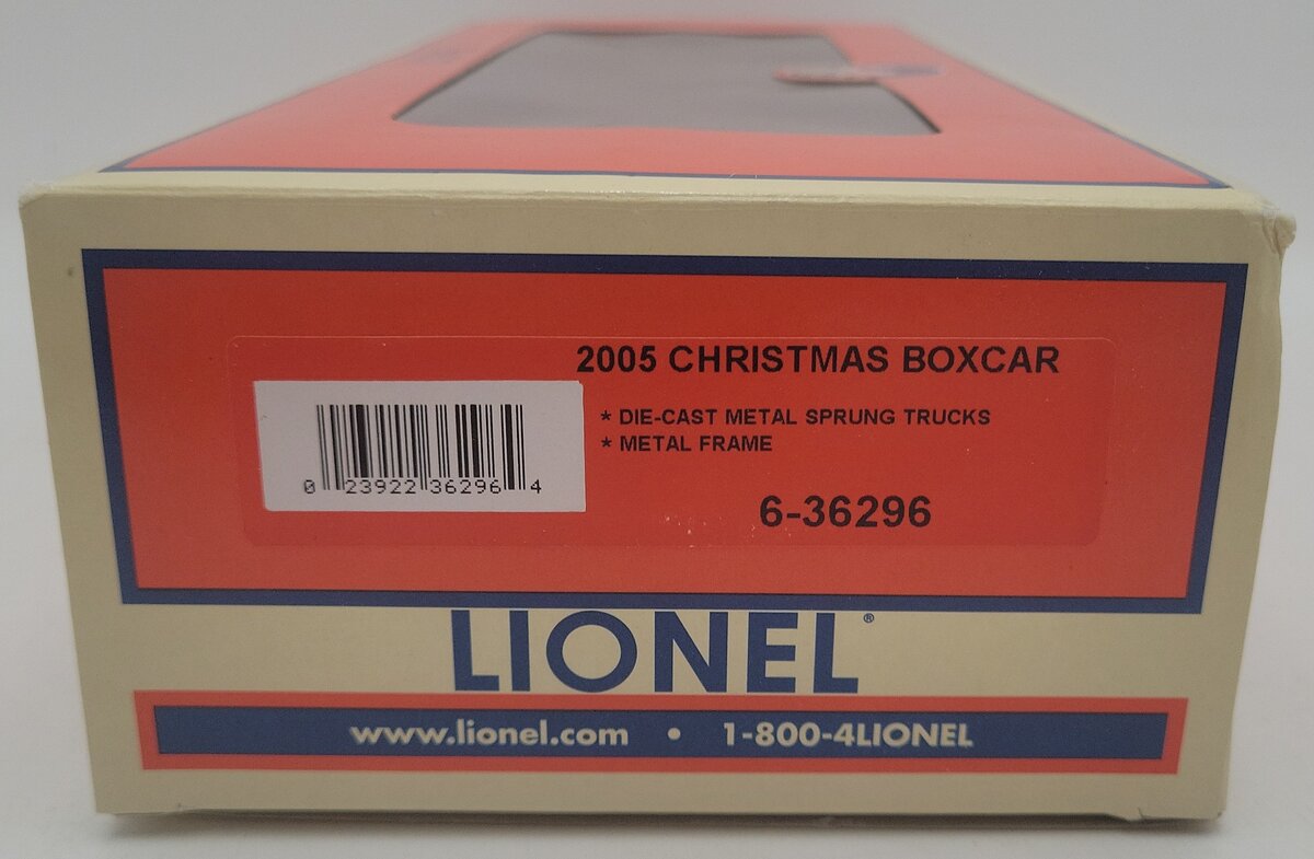 Lionel 6-36296 O Gauge 2005 Christmas Boxcar EX/Box