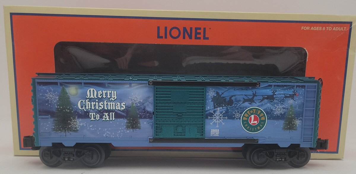 Lionel 6-25033 O Gauge 2007 Christmas Boxcar EX/Box