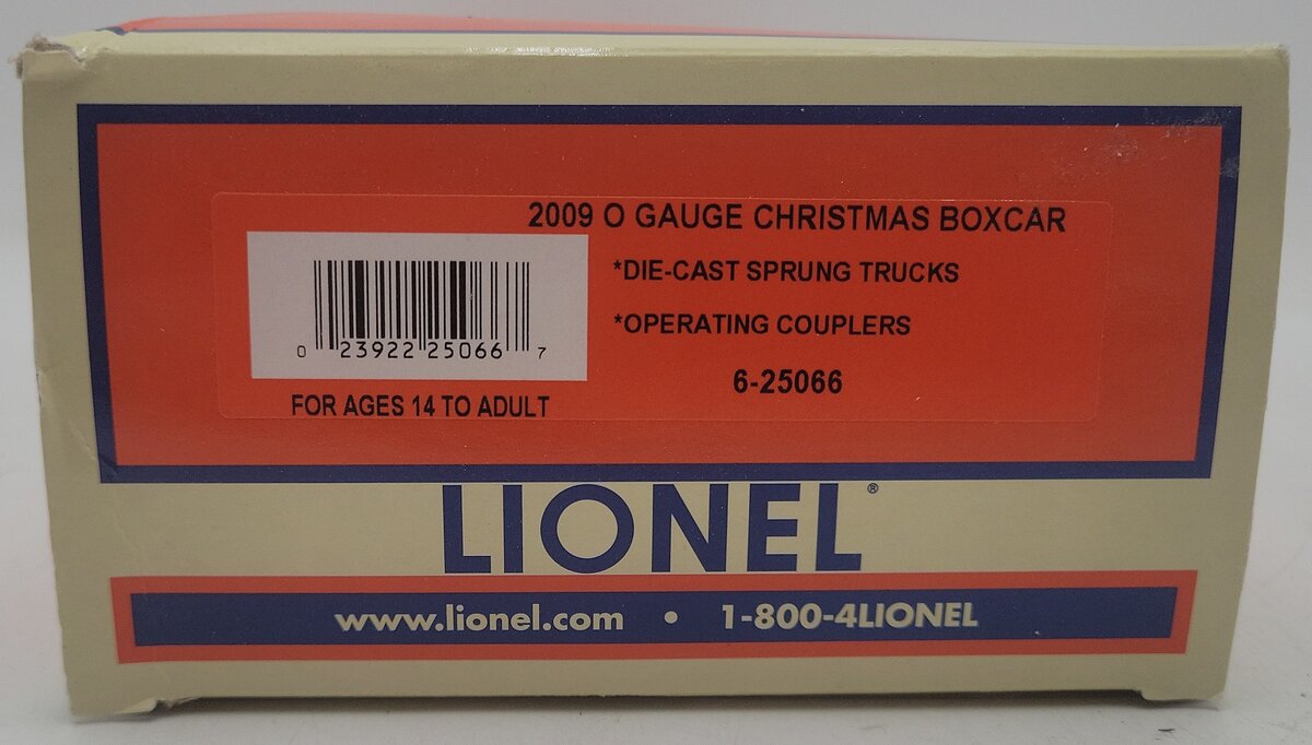 Lionel 6-25066 O Gauge 2009 "Happy Holidays" Christmas Boxcar EX/Box