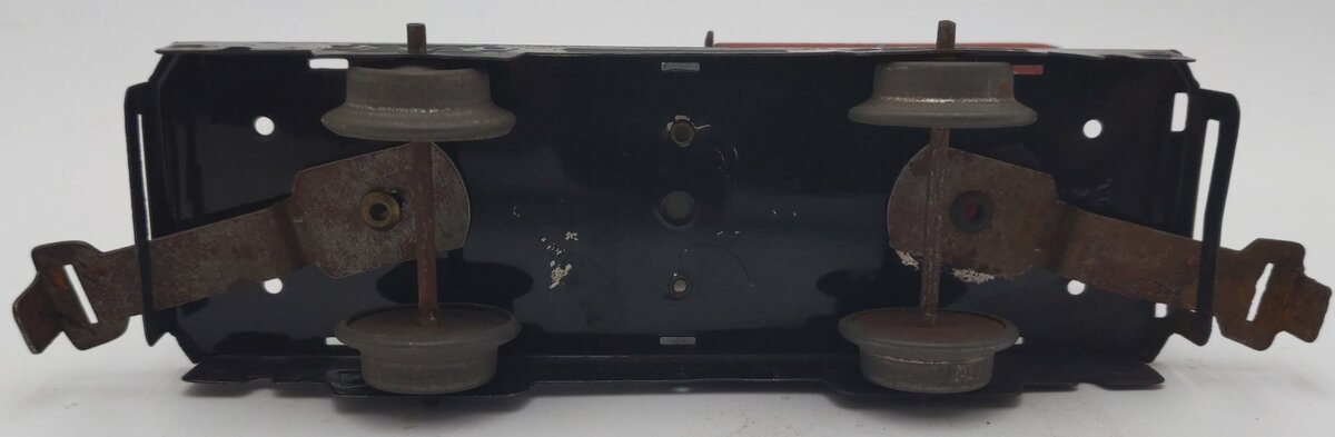Marx 562 Vintage O Flatcar w/ Silver Dump Truck with Red Bed VG