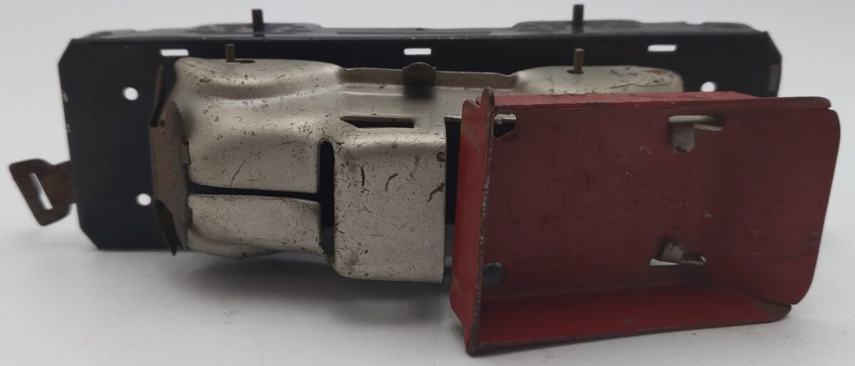 Marx 562 Vintage O Flatcar w/ Silver Dump Truck with Red Bed VG