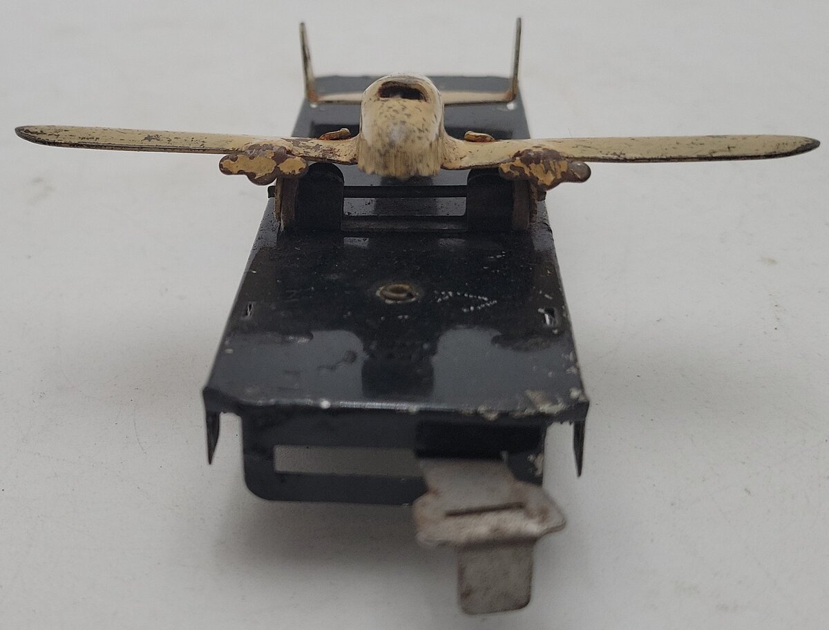 Marx O Gauge Litho Flat Car w/Airplane VG
