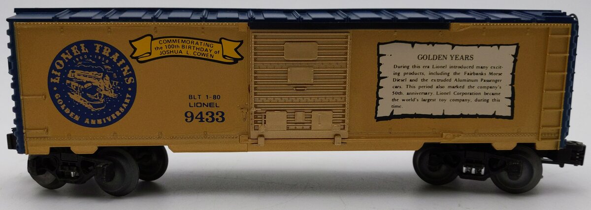Lionel 6-9433 O Gauge Joshua Lionel Cowen Golden Years Boxcar LN/Box