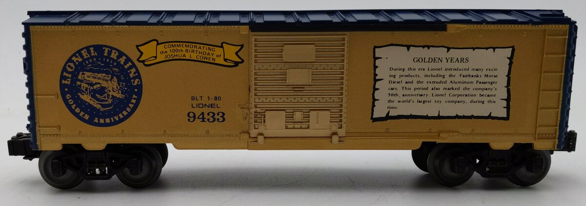 Lionel 6-9433 O Gauge Joshua Lionel Cowen Golden Years Boxcar LN/Box