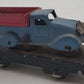 Marx O Gauge Litho Flat Car w/Dump Truck VG