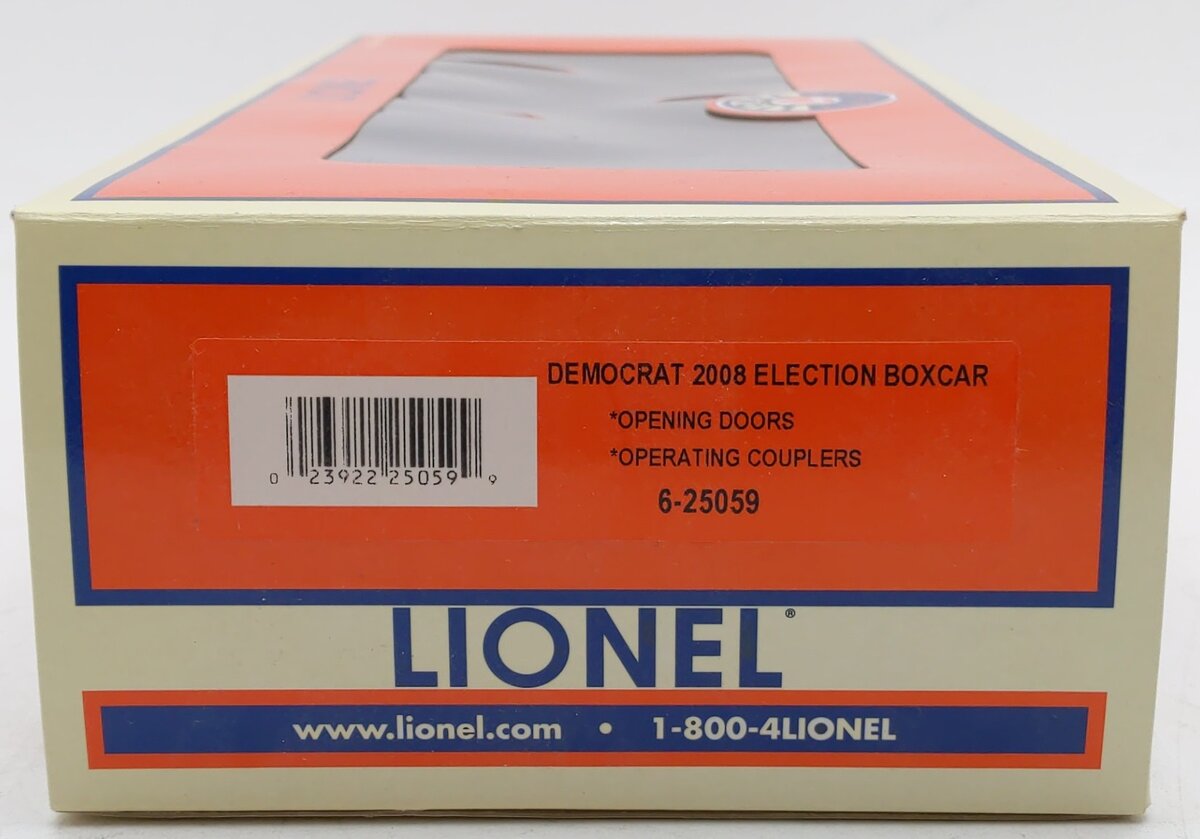 Lionel 6-25059 O Gauge Democrat 2008 Election Boxcar LN/Box