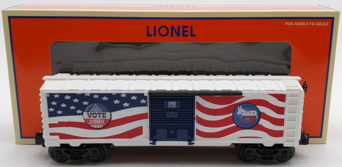 Lionel 6-25059 O Gauge Democrat 2008 Election Boxcar LN/Box