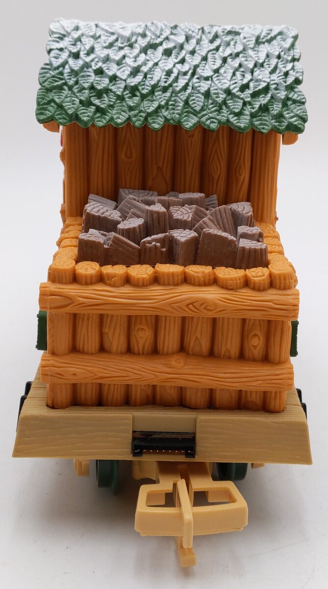 New Bright 380-4 G Scale Holiday Express Animated Log Mill Wood Car LN/Box
