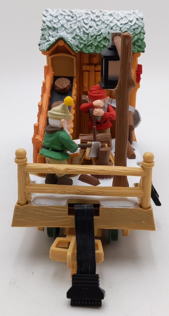 New Bright 380-4 G Scale Holiday Express Animated Log Mill Wood Car LN/Box
