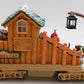 New Bright 380-4 G Scale Holiday Express Animated Log Mill Wood Car LN/Box