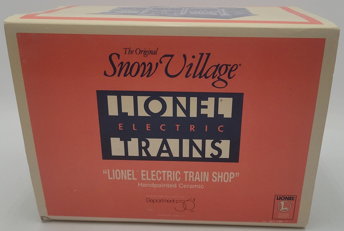 Lionel 6-2202 Ceramic Snow Village Lionel Train Shop LN/Box