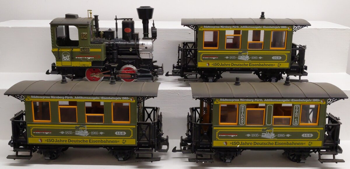 LGB G Scale 150 Anniversary Jahre Deutsche Gisenbahn Nurnberg Train Set VG/Box