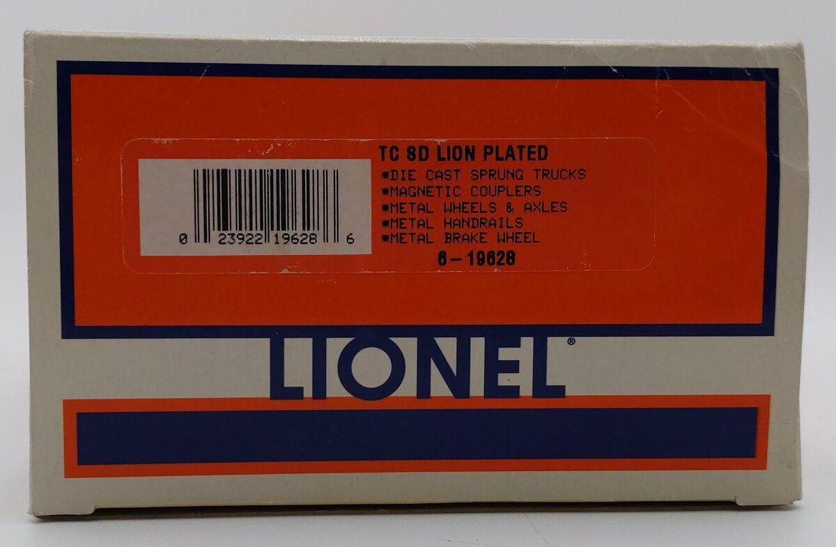 Lionel 6-19628 O Gauge Lion Oil TC 8D Single Dome Chrome Plated Tank Car #2256 EX/Box